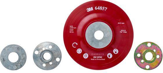 Produktbild 3M Hochleistungs-Stützteller, rot, 115 mm, M14, flach, weich, 1 Stück / Karton (60)