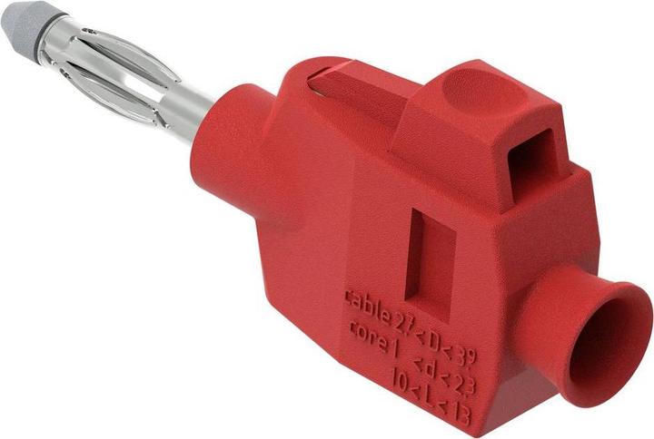 Actual product image Electro PJP 1064-PRO-CD1-R Banana plug male, straight Pin-Ø: 4 mm Red 1 pc.