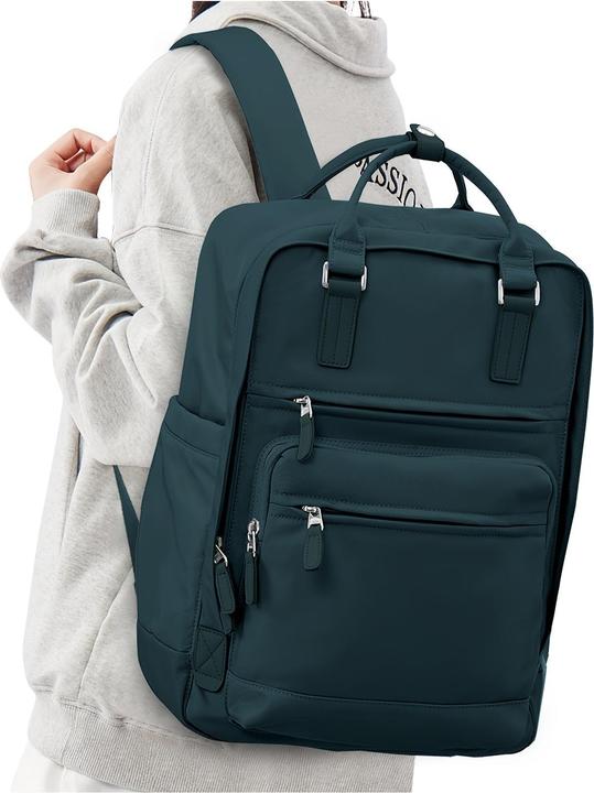 Only-Bags.Store Solide Farbe Computer Laptop-Rucksack, einfache Preppy-Stil Schultasche, lässig Nylon Reise Sport