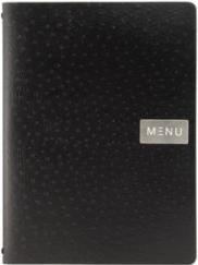 Securit Menu folder EGO, DIN A4, made of leather, black