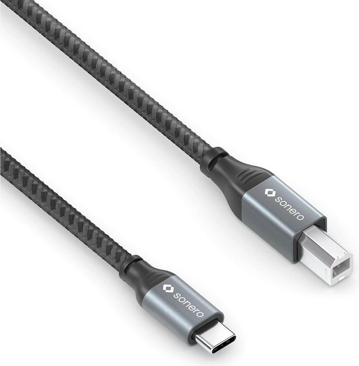 Produktbild Sonero USB C – USB B (5 m, USB 2.0, 10 W)