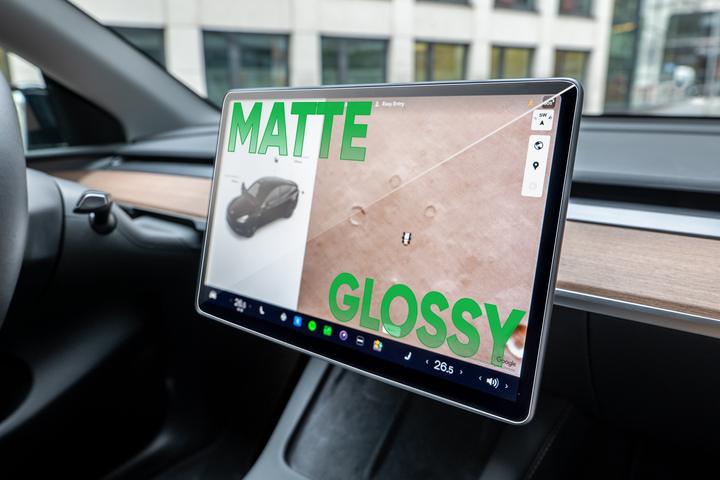 Actual product image 2befair Displayschutzfolie (Matt/Klar) für das Tesla Model 3/Y
