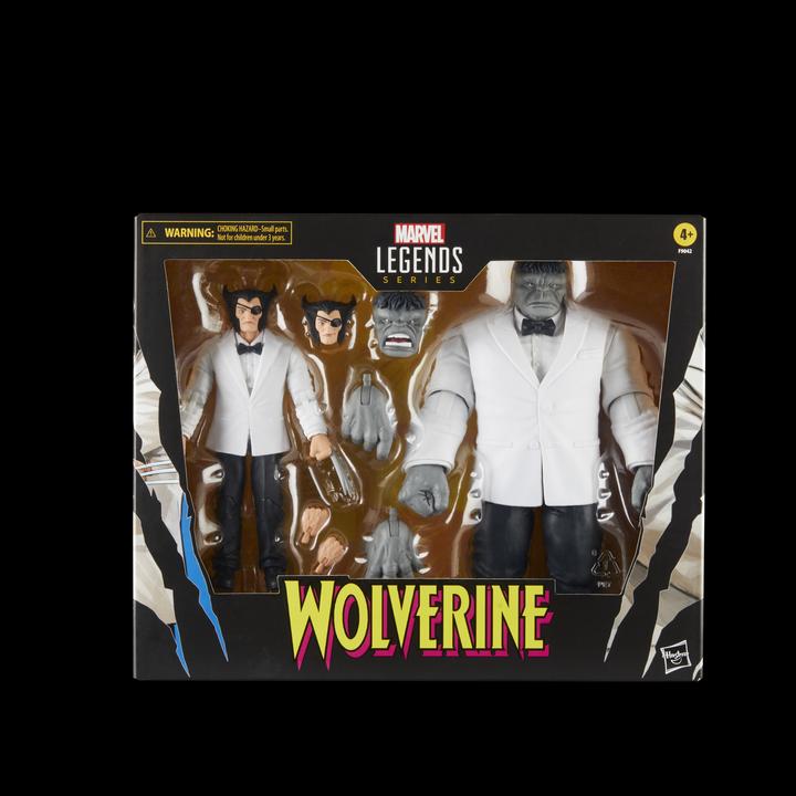 Actual product image Hasbro Wolverine 50th Anniversary Marvel Legends pack 2 figurines Marvel's Patch & Joe Fixit 15 cm
