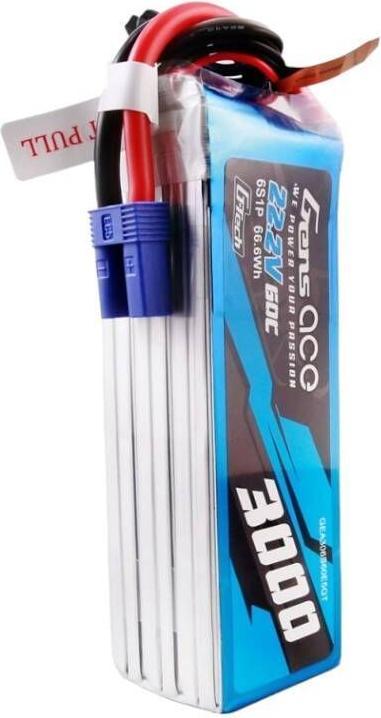 Produktbild Gens Ace G-Tech 3000mAh 22.2V 60C 6S1P Lipo Battery Pack with EC5 plug (22.20 V, 3000 mAh)
