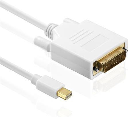 HDgear Mini DisplayPort to DVI Cable,white,1.5m (1.50 m, DisplayPort, DVI)