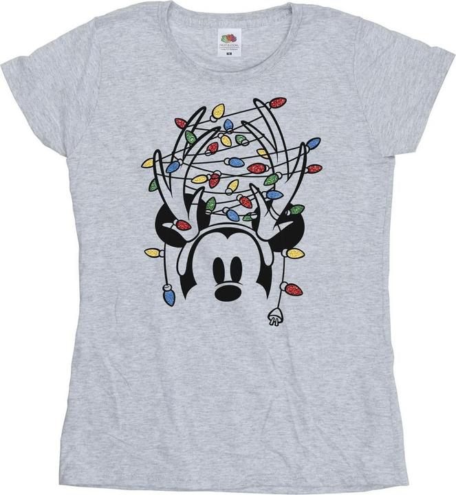 Disney Mickey Mouse Christmas Head Lights TShirt (L)