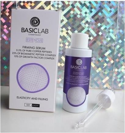 Immagine prodotto BasicLab Siero rassodante Esteticus 0,5% Pepidi di rame. 25% Complesso di Peptidi Biomimetici. 10% Crescita (30 ml)