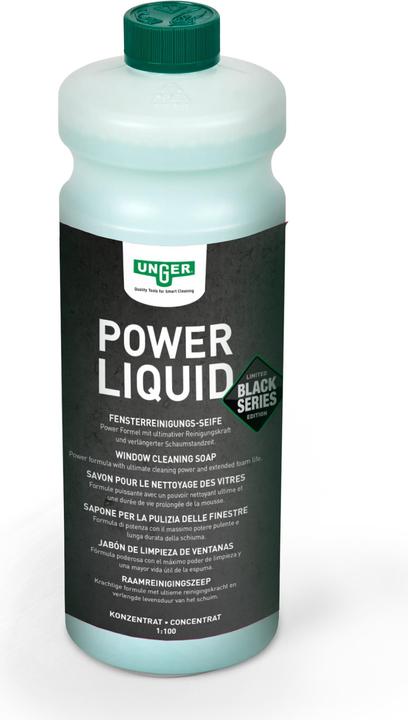 Produktbild Unger Power Liquid Reinigungskonzentrat (Glasreiniger 1 Liter, Mischverhältnis 1:100, streifenfreie
