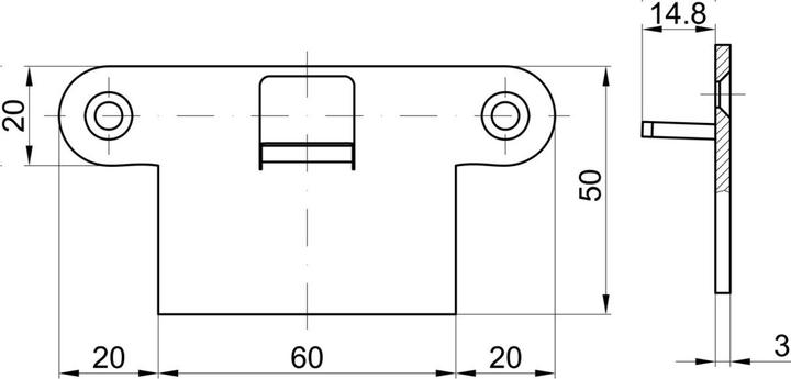 Actual product image MSL Flap strike plates 1728 (Striking plate)