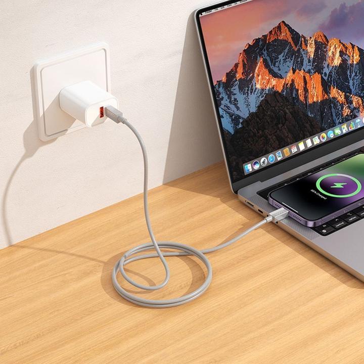 Actual product image Hoco Cable cable Type C to Lightning PD 27W X107 1 m gray (1 m, USB 3.0)