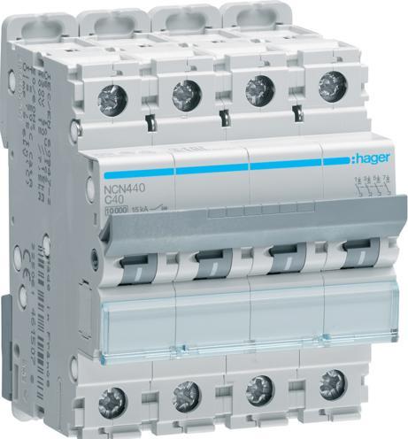 Hager HAG NCN440 Miniature circuit breaker 4P 10kA C-40A 4M