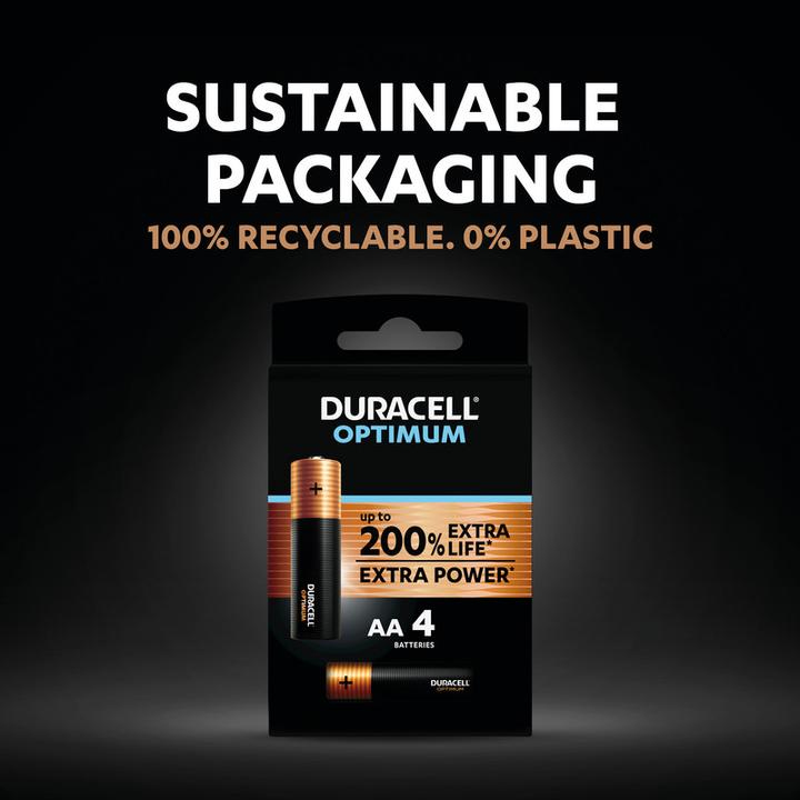 Actual product image Duracell Optimum 4-pack AA batteries (4 pcs., AA)
