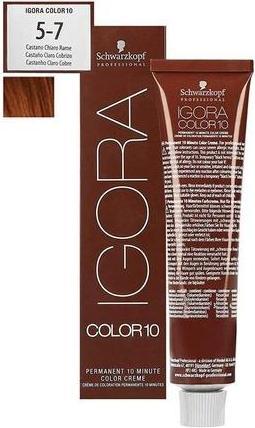 Produktbild Schwarzkopf Professional Igora Color 10 Permanent 10 Minute Color Cream (5-7 Hellbraun Kupfer)