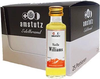 Image du produit Amstutz Manufaktur Brandy VIEILLE WILLIAMS Gold Award PORTION Box (25 x 2 cl)