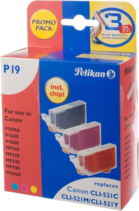 Immagine prodotto Pelikan Cli-521 (M, C, Y)
