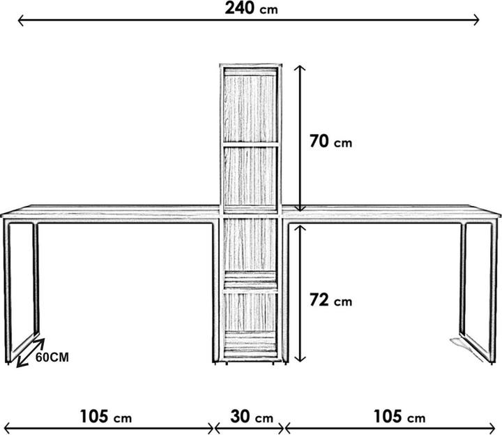 Actual product image Kalune Design Tiana (240 x 60 x 72 cm)