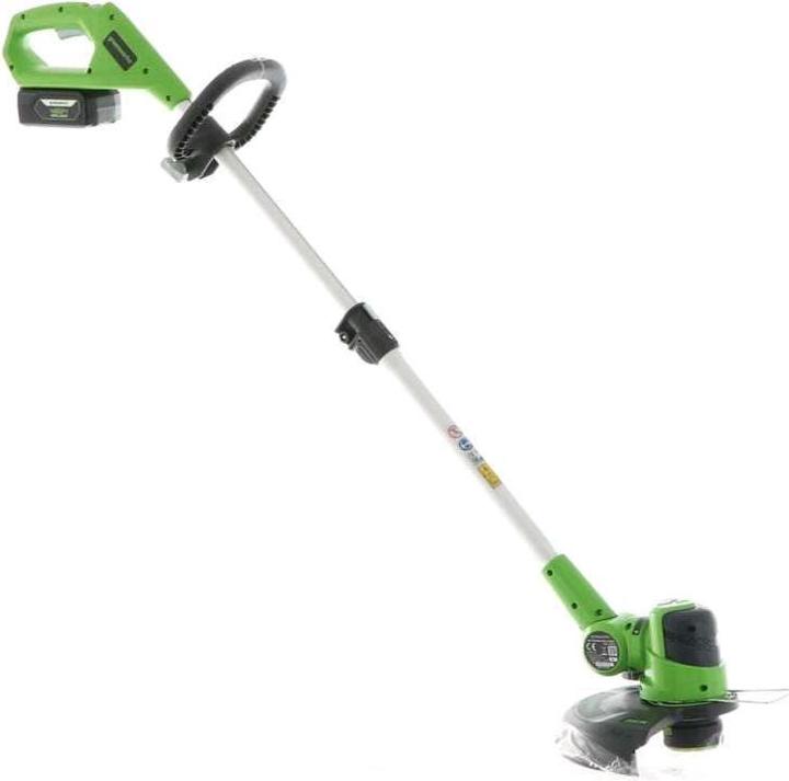 Actual product image Greenworks G48LT30 Cordless lawn trimmer 2448V4 Ah battery