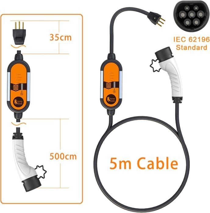 Actual product image Feyree Charging cable charging station type 2 (8 / 10A - 230V) - AM-Electrics / Elektroauto (Type 2, 10 A)