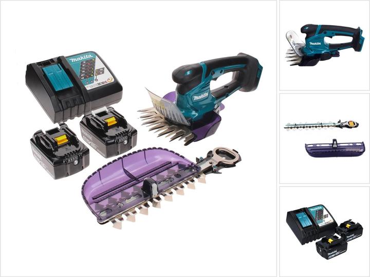Produktbild Makita DUM 604 RGX Akku Grasschere 18 V mit Gras- und Strauchscherblatt + 2x Akku 6,0 Ah + (Akkubetrieb)