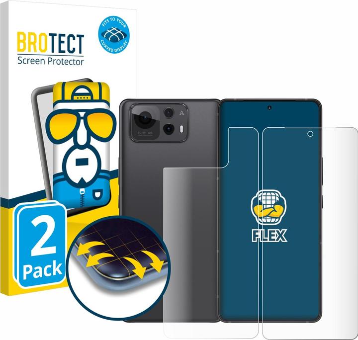 Productafbeelding BROTECT Fullscreen Schutzfolie Displayschutz Folie Klar Transparent (2 Stuk, Asus Zenfone 12 Ultra)