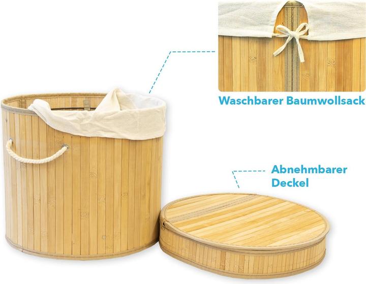 Image du produit Casa Pura Panier à linge en bambou