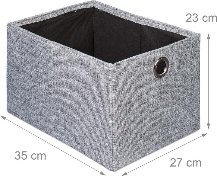 Actual product image Relaxdays Folding Storage Ottoman