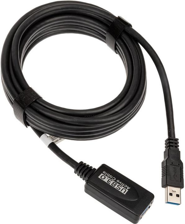 Image du produit InLine USB 3.0 extension active mâle A vers femelle A noir 5m (5 m, USB 3.2 Gen 1)