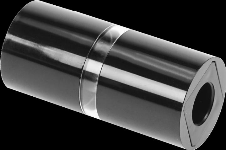 Actual product image Cosmetic pencil double sharpener, black/clear Ø 2.8 cm height 6 cm