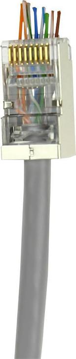 Productafbeelding RJ45 (8P/8C) CAT6 easyconnect afgeschermde modulaire connector voor ronde kabel met massieve of