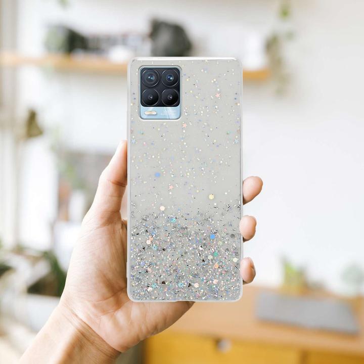 Image du produit Cadorabo Coque pour Realme 8 4G / 8 PRO TPU funkelnder Glitter (realme 8)