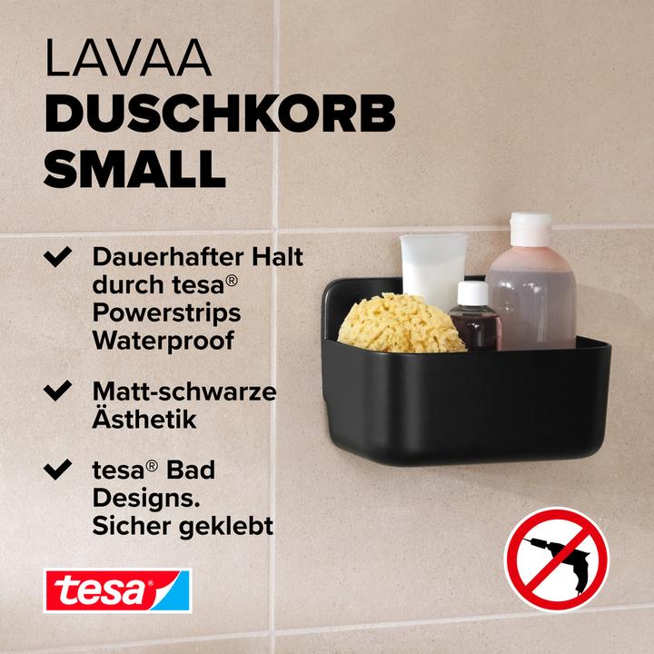 Produktbild tesa LAVAA Duschkorb, klein inkl. Klebelösung ohne Bohren