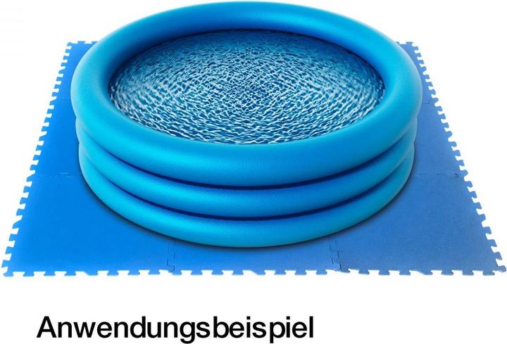Produktbild Dema Poolmatte Unterlage Schutzmatte für Pool Planschbecken Zelt 9 x 50x50 cm blau