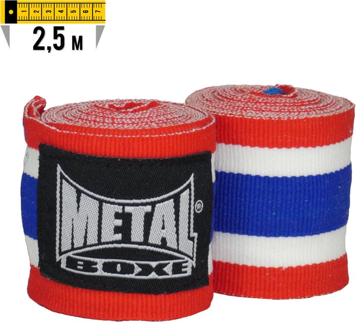 Image du produit MetalBoxe Bande de Boxe 2.50 Rouge/Blanc/Bleu/Blanc/Rouge