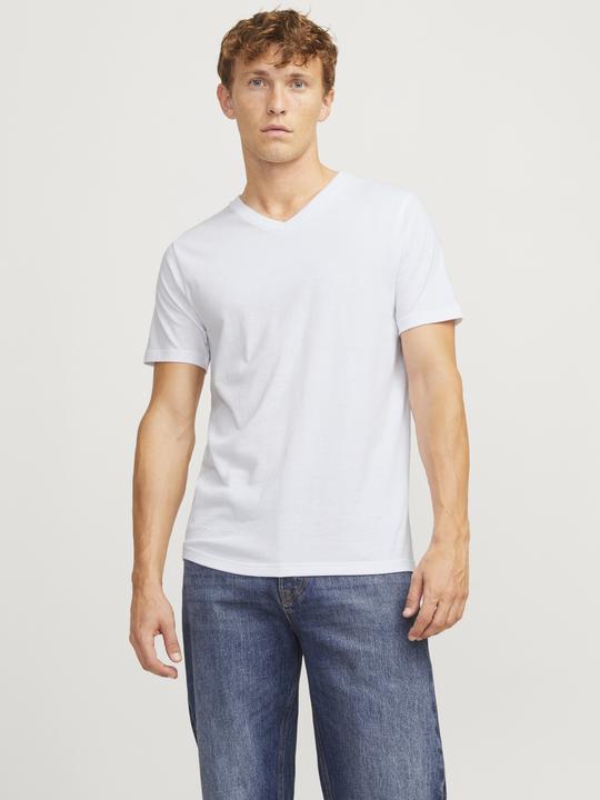 Immagine prodotto Jack & Jones Maglietta con scollo a V monocolore in confezione da 3 pezzi (XL)