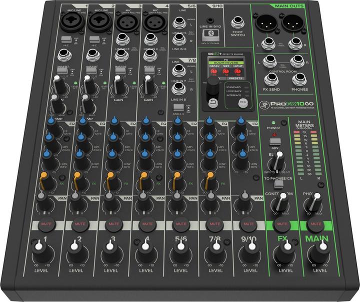 Actual product image Mackie ProFX10 GO (Studio- and Livemixer)