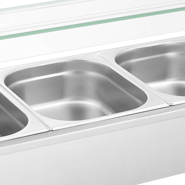 Produktbild Royal Catering Bain Marie Warmhaltebehälter Speisenwärmer Ablasshahn 2000 W 4 GN 1/2