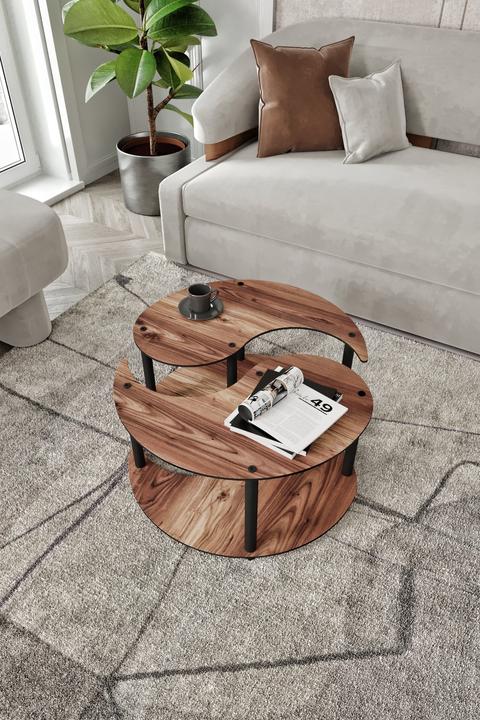 Image du produit Hanah Home Yin Yang Coffee Table 2 Set (70 x 38 x 70 cm)