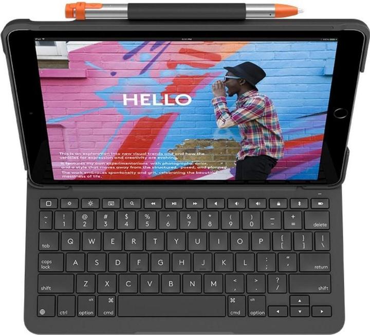 Actual product image Logitech slim folio (DE, iPad 2019 (7th gene), iPad 2020 (8. Gen), iPad 2021 (9th Gen))