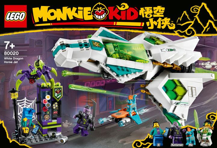 Actual product image LEGO Monkie Kid White Dragon Horse Jet (80020, LEGO Monkie Kid)
