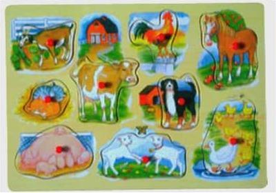 Besttoy Holz-Puzzle - Farmtiere - 9 Teile (9 Teile)