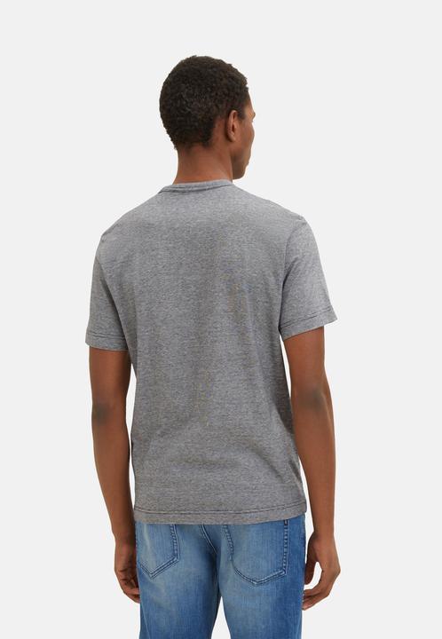 Image du produit Tom Tailor T-Shirt Gestreiftes Kurzarmshirt mit Rundhalsausschnitt und Print (XXL)