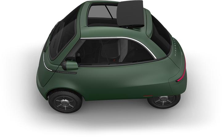 Image du produit Microlino Long Range London Green Cool & Connect (Hybride électrique / essence, 17 CV)