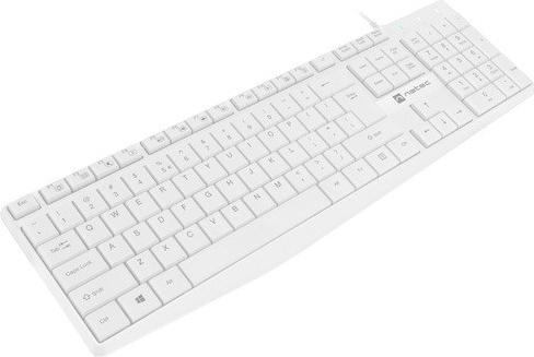 Actual product image Genesis NATEC Keyboard Nautilus US slim white (Eng. Int., Cable)