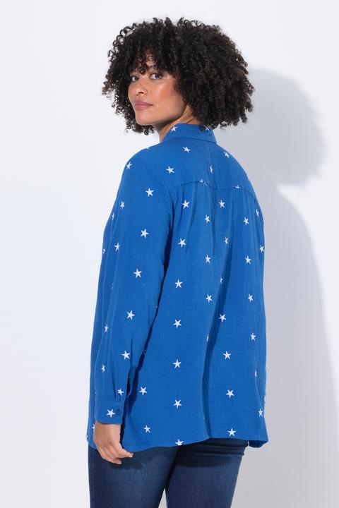 Produktbild Angel of Style Musselin-Bluse, oversized, Sternen-Stickerei (50)
