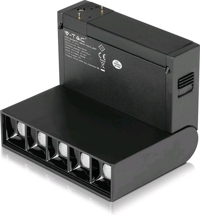 Actual product image V-TAC VT4210 5 x 2W LED Magnetic SMD Linear Track Light Black IP20 24V 4000K (700 lm)