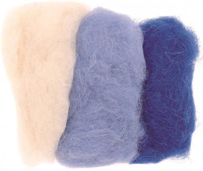 Actual product image Glorex Sheep's wool 3x10g blue-mix