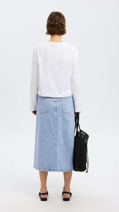 Image du produit Selected Femme Hellblauer Midi Jeansrock (40)