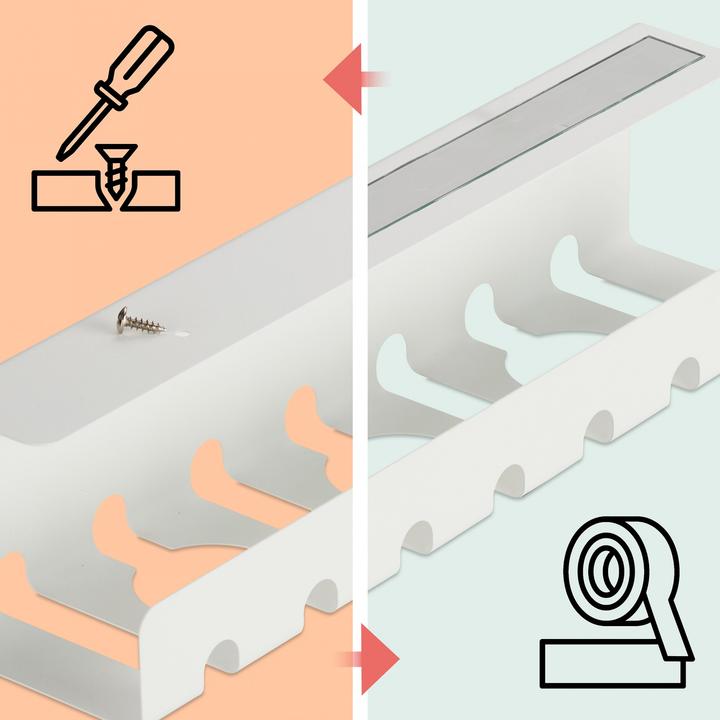 Actual product image Relaxdays Kabelkanal für Schreibtisch 2er Set (Duct, 10 cm)