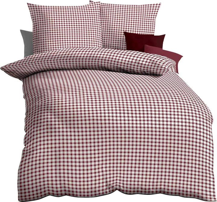 Produktbild Kaeppel Biber Bettwäsche Vichy Karo rot (Duvetbezug, 80 x 80 cm, 155 x 220 cm)