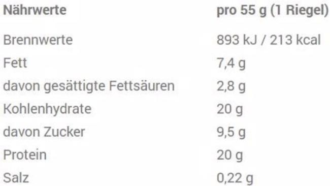 Nährwerte und Zutaten Snickers Proteinriegel (Original, 12 Stk., 660 g)